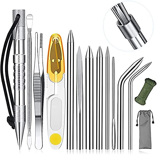 GutView Paracord Stitching 12 Stück/Set, Edelstahl Fid Satz Paracord FID Marlinspike Satz Paracord Nähen Schnürung Nähen Nadeln und Glättung Werkzeug Knotter Werkzeuge für Leder oder Paracord Arbeiten GutView Paracord Stitching 12 Stück/Set, Edelstahl Fid Satz Paracord FID Marlinspike Satz Paracord Nähen Schnürung Nähen Nadeln und Glättung Werkzeug Knotter Werkzeuge für Leder oder Paracord Arbeiten von GutView