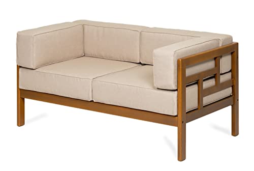 Gartenmöbel aus Holz Gartensofa Gartengarnitur mit Auflagen Lounge Möbel Verschiedene Varianten Forest Brown COR (Beige, 2-Sitzer-Sofa) von Gutekissen