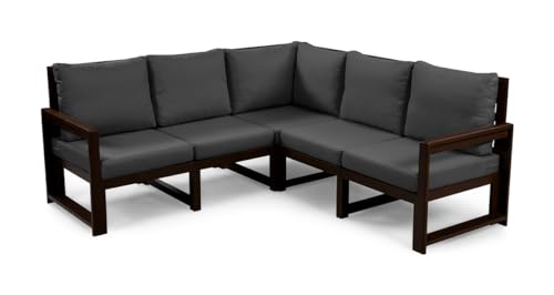 Gartenmöbel aus Holz Gartensofa Gartengarnitur mit Auflagen Lounge Möbel Verschiedene Varianten MCH HB (5-Sitzer-Sofa, Dunkelgrau) von Gutekissen