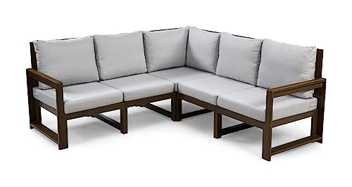 Gartenmöbel aus Holz Gartensofa Gartengarnitur mit Auflagen Lounge Möbel Verschiedene Varianten MCH HB (5-Sitzer-Sofa, Platin) von Gutekissen