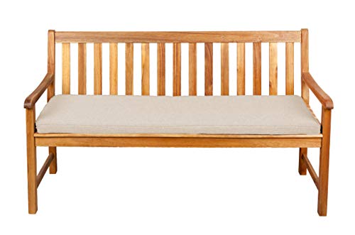 Gutekissen® Sitzkissen für Bank, Gartenschaukeln, Sitz, glatt. FK5 (150x60x5, Creme) von Gutekissen