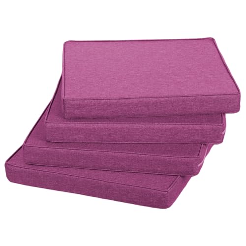 Gutekissen® Stuhlkissen Polsterauflage Auflage für Stühle/Bänke für Haus und Garten Sitzauflage Gartenkissen Sitzkissen viele Farben FK5 (40x40, Pink, 2) von Gutekissen