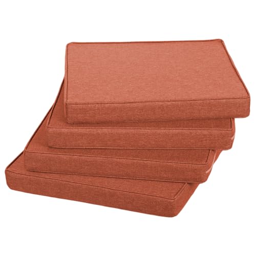 Gutekissen® Stuhlkissen Polsterauflage Auflage für Stühle/Bänke für Haus und Garten Sitzauflage Gartenkissen Sitzkissen viele Farben FK5 (50x50, Orange, 2) von Gutekissen