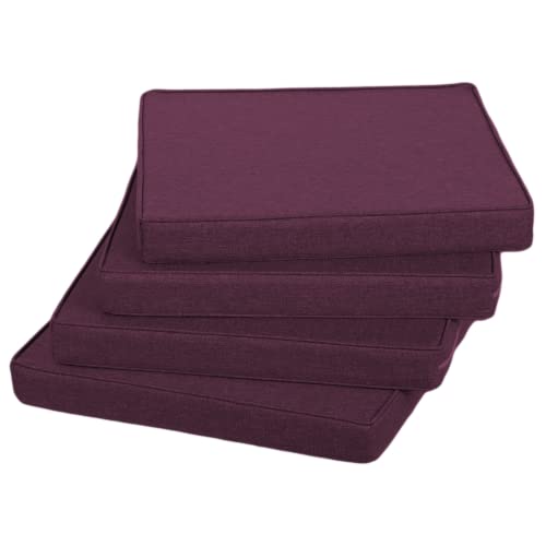 Gutekissen® Stuhlkissen Polsterauflage Auflage für Stühle/Bänke für Haus und Garten Sitzauflage Gartenkissen Sitzkissen viele Farben FK5 (50x50, Violett, 1) von Gutekissen