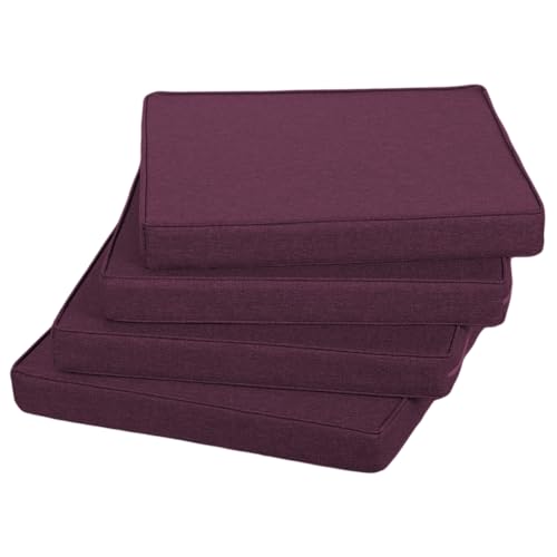 Gutekissen® Stuhlkissen Polsterauflage Auflage für Stühle/Bänke für Haus und Garten Sitzauflage Gartenkissen Sitzkissen viele Farben FK5 (50x50, Violett, 4) von Gutekissen