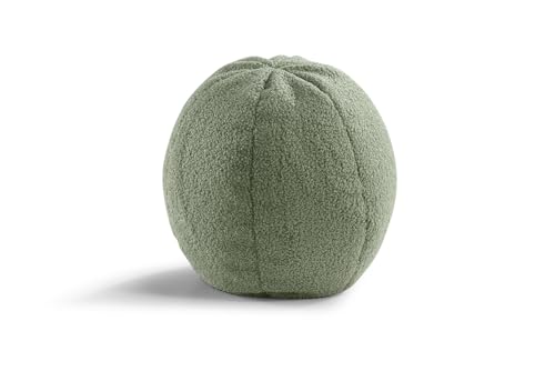 Gutekissen Kinder Sitzsack „Miki“ in Ballform Ø 28 cm – Kuscheliger Pouf aus Teddy-Plüsch – Bequeme & Stilvolle Sitzgelegenheit für Kinderzimmer (Grün) von Gutekissen
