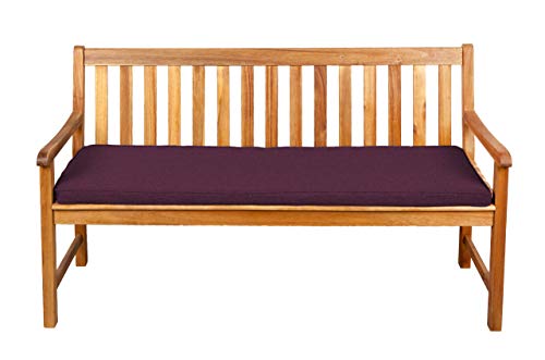 Gutekissen® Sitzkissen für Bank, Gartenschaukeln, Sitz, glatt. FK5 (160x50x5, Violett) von Gutekissen