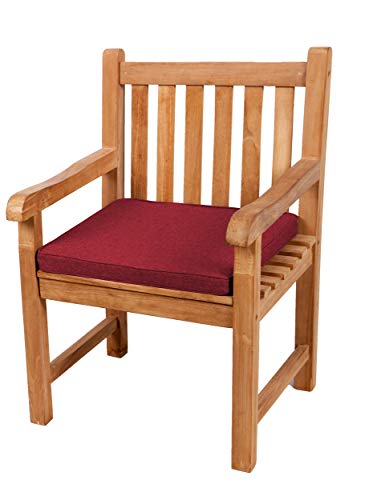 Gutekissen® Sitzkissen für Bank, Gartenschaukeln, Sitz, glatt. FK5 (40x40x5, Rot) von Gutekissen