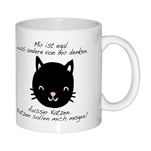 Guten-Morgen-Becher, Keramik, Becher Katze Spruch Mir ist egal was andere von Mir Denken. Ausser Katzen. Katzen sollen Mich mögen! Tasse Geschenk für alle Katzen Menschen Guten-Morgen-Becher, Keramik, Becher Katze Spruch Mir ist egal was andere von Mir Denken. Ausser Katzen. Katzen sollen Mich mögen! Tasse Geschenk für alle Katzen Menschen von Guten-Morgen-Becher