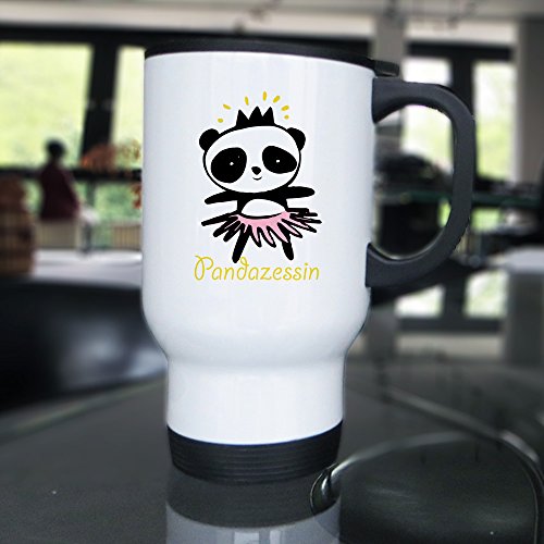 Thermobecher Panda Bär "Pandazessin" Prinzessin Thermotasse Becher Tasse von Guten-Morgen-Becher