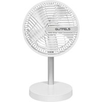 Gutfels Tischventilator ""VENTI 3020 R"" 20 cm Durchmesser bis zu 10 h Akkulaufzeit, Ø 20 cm, 4 Stufen, leise, modernes Design von Gutfels