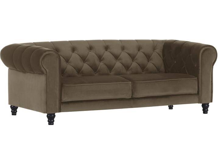 2,5-Sitzer GUTMANN FACTORY, braun, B:195cm H:75cm T:90cm, 100% Polyester, Sofas von Gutmann-Factory