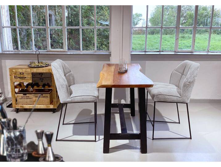 Barhocker GUTMANN FACTORY, grau (hellgrau), B:60cm H:105cm T:62cm, 100% Polyester, Hocker von Gutmann-Factory