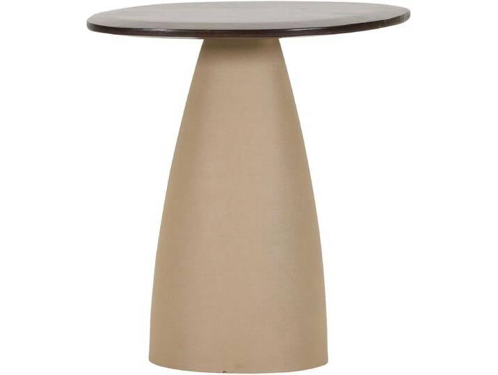 Beistelltisch GUTMANN FACTORY, braun (dunkelbraun, beige, dunkelbraun), B:50cm H:52cm T:43cm, Tische von Gutmann-Factory