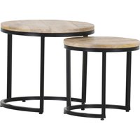 Gutmann Campesino Rund Beistelltisch 2er Set aus Mangoholz Gutmann Campesino Rund Beistelltisch 2er Set aus Mangoholz von Gutmann Factory