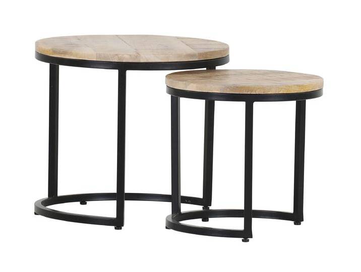 Gutmann Campesino Rund Beistelltisch 2er Set aus Mangoholz Gutmann Campesino Rund Beistelltisch 2er Set aus Mangoholz von Gutmann-Factory