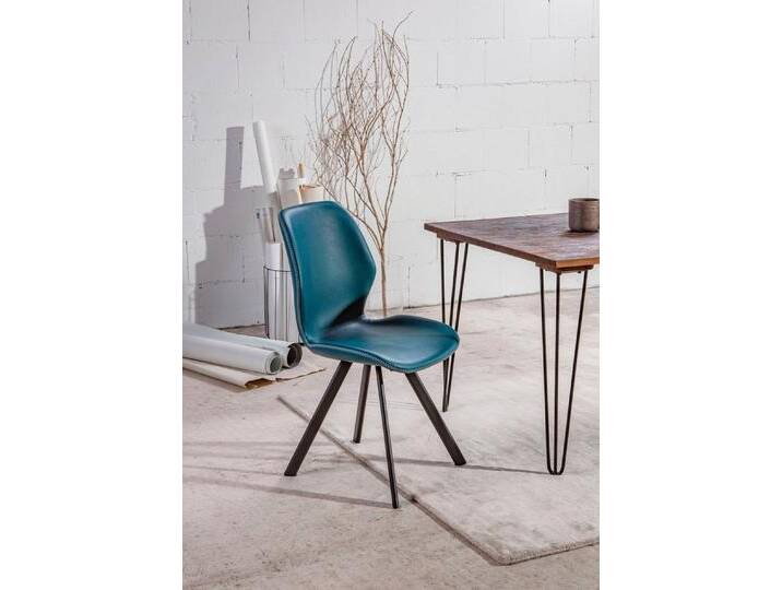 Gutmann Factory Esszimmerstuhl Chill (Set, 2 St), mit markanter Zick-Zack-Naht, blau, blau von Gutmann-Factory