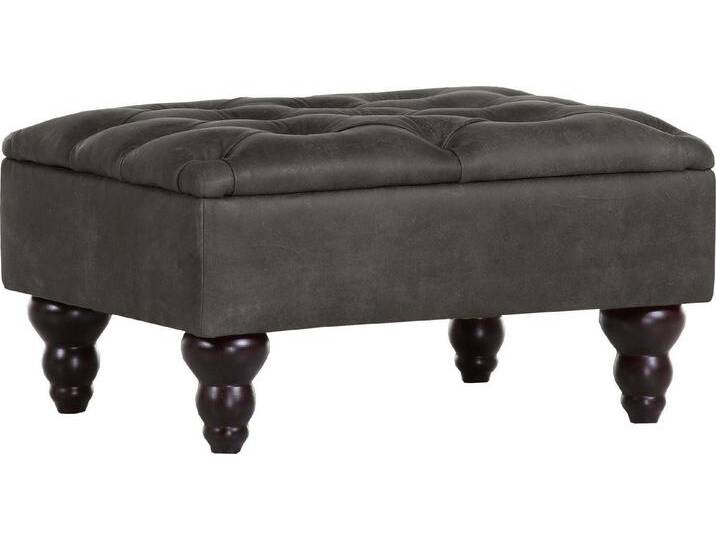 Gutmann Factory Hocker Amazonas, in Chesterfield Optik, grau, grau von Gutmann-Factory