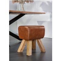Gutmann Factory Hocker "Pipe", Turnbock, Lederhocker von Gutmann Factory
