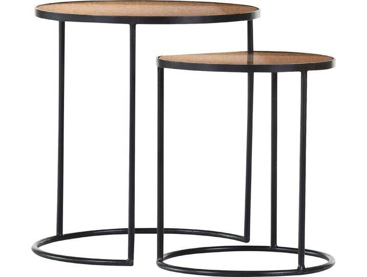 Gutmann Factory Satztisch 65926 (Set, 2-St), mit Glasplatte, schwarz von Gutmann-Factory