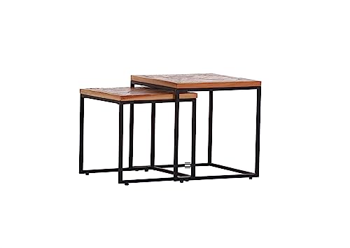 Gutmann Factory Siesta Bestelltisch 2-er Set, Eisen, Natur, 45 breit von Gutmann Factory