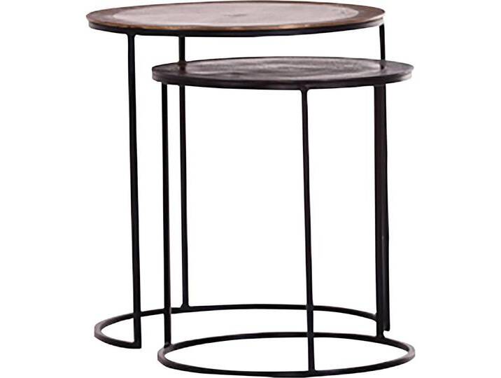 Satztisch GUTMANN FACTORY Mix&Match , gelb (bronze, und messingfarben), Tische, (2er-Set) von Gutmann-Factory