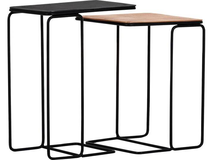 Satztisch GUTMANN FACTORY Mix&Match , gelb (bronze, und messingfarben), Tische, im Metallic Look (2er-Set) von Gutmann-Factory
