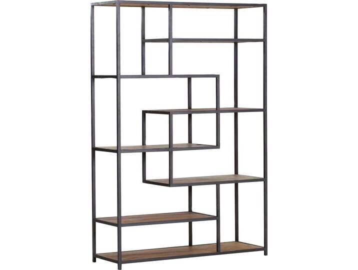 Standregal GUTMANN FACTORY, braun, B:120cm H:180cm T:40cm, Massivholz, Regale, Unregelmäßigkeit in Verarbeitung machen das Möbelstück zu einem Unikat von Gutmann-Factory