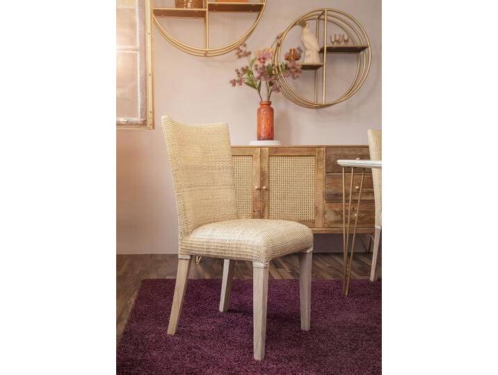 Stuhl GUTMANN FACTORY Spy , weiß (rattan weiß gewaschen, rattan weiß gewaschen), B:48cm H:96cm T:59cm, Stühle von Gutmann-Factory