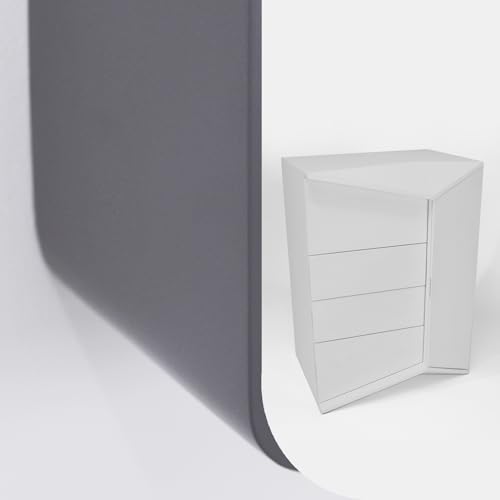 Gutshof VISION Designer Kommode Moderner Schubladenschrank mit 5 Schubladen in unterschiedlichen Lackierungen und Oberflächen, Oberflächenstruktur:Dunkelgrau von Gutshof VISION