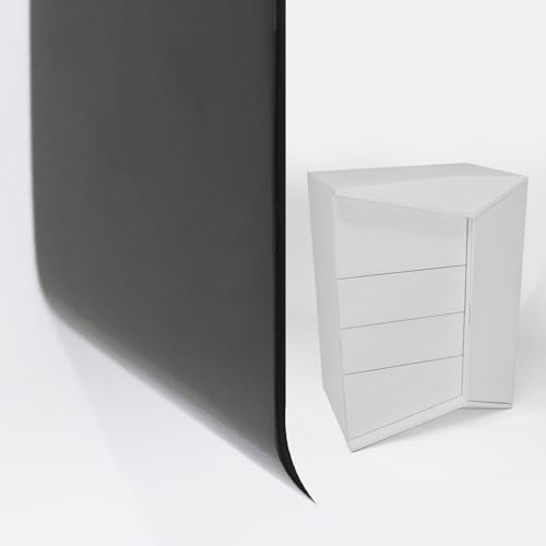 Gutshof VISION Designer Kommode Moderner Schubladenschrank mit 5 Schubladen in unterschiedlichen Lackierungen und Oberflächen, Oberflächenstruktur:Schwarz von Gutshof VISION