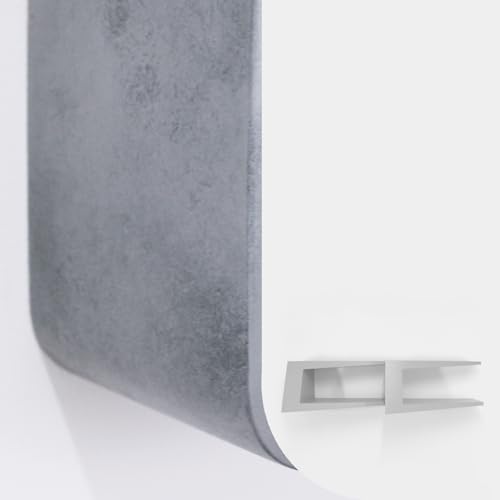 Gutshof VISION Designer Regale Lounge Bücherregal Set angeschrägt Spezial Lackierung Matte Weiß oder Beton-Optik, Oberflächenstruktur:B2 von Gutshof VISION