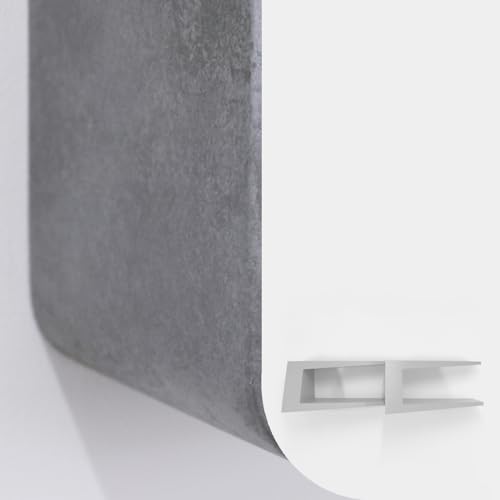 Gutshof VISION Designer Regale Lounge Bücherregal Set angeschrägt Spezial Lackierung Matte Weiß oder Beton-Optik, Oberflächenstruktur:DG5 von Gutshof VISION