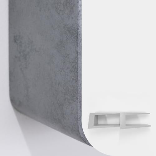 Gutshof VISION Designer Regale Lounge Bücherregal Set angeschrägt Spezial Lackierung Matte Weiß oder Beton-Optik, Oberflächenstruktur:DG6 von Gutshof VISION