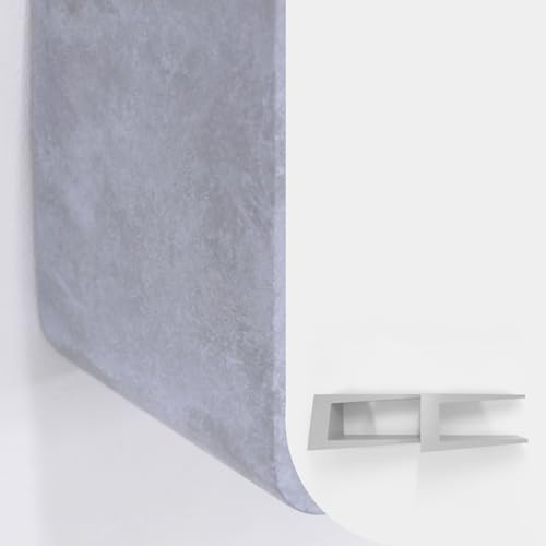 Gutshof VISION Designer Regale Lounge Bücherregal Set angeschrägt Spezial Lackierung Matte Weiß oder Beton-Optik, Oberflächenstruktur:LG1 von Gutshof VISION