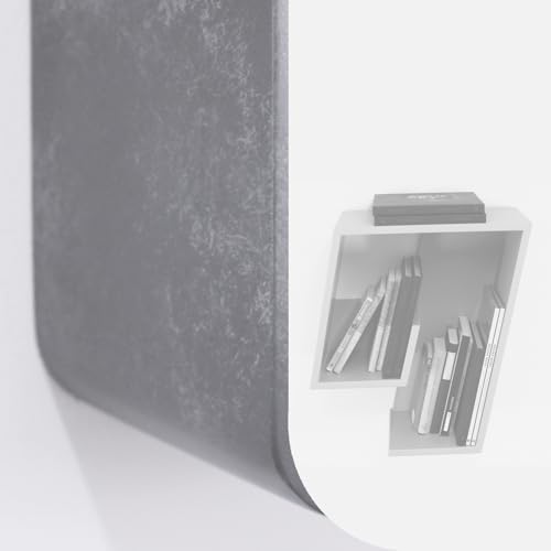 Gutshof VISION Designer Wandregal mit angeschrägten Seiten Modular erweiterbar in Matter Lackierung und viel Handarbeit, Oberflächenstruktur:LG2 von Gutshof VISION