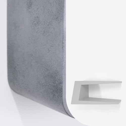Gutshof VISION Holz-Möbel Bücherregal Wandregal DID-29 Designer Möbel robust belastbar Matte Lackierung in Weiß oder Beton-Optik, Oberflächenstruktur:B2 Gutshof VISION Holz-Möbel Bücherregal Wandregal DID-29 Designer Möbel robust belastbar Matte Lackierung in Weiß oder Beton-Optik, Oberflächenstruktur:B2 von Gutshof VISION