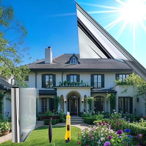 Gutsurge Hitzeschutzfolie Fenster 118x200cm Sonnenschutzfolie Fenster innen oder außen Fensterfolie Sonnenschutz UV Folie Fenster Hitzeschutz Spiegelfolie Fenster Sichtschutz Rückstandslose Silber Gutsurge Hitzeschutzfolie Fenster 118x200cm Sonnenschutzfolie Fenster innen oder außen Fensterfolie Sonnenschutz UV Folie Fenster Hitzeschutz Spiegelfolie Fenster Sichtschutz Rückstandslose Silber von Gutsurge
