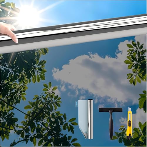Gutsurge Hitzeschutzfolie Fenster Sonnenschutzfolie Fenster innen oder außen Fensterfolie Sonnenschutz UV Folie Fenster Hitzeschutz Spiegelfolie Fenster Sichtschutz Rückstandslose Silber Gutsurge Hitzeschutzfolie Fenster Sonnenschutzfolie Fenster innen oder außen Fensterfolie Sonnenschutz UV Folie Fenster Hitzeschutz Spiegelfolie Fenster Sichtschutz Rückstandslose Silber von Gutsurge