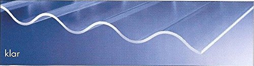 Acryl Lichtplatten Wellplatten Profil 76/18 Sinus (Welle) - Plattenstärke 1,5 mm - glatt - glasklar - Lichtdurchlässigkeit >90% - Plattenbreite: 1045 mm - Deckbreite: 980 mm - 19,90 Euro/m² (4000 mm) von Gutta