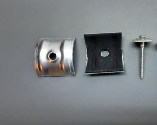 Alu - Kalotten Profil 76/18 - Sinus (Welle) verstärkt mit EPDM Moosgummi - mit Spengler Edelstahlschrauben 4,5 x 45 mm - zur Befestigung von Licht- und Blechplatten (10) von Gutta