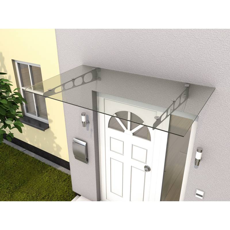Gutta Edelstahlvordach 'HD/LT 160' klar 160 x 90 x 16,1 cm von Gutta