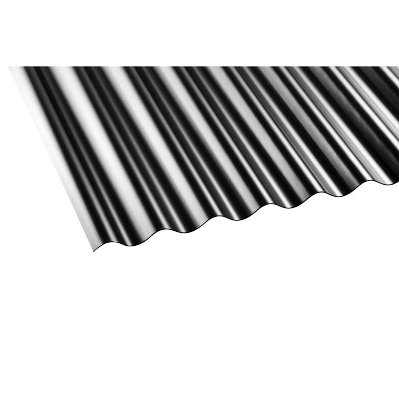 Gutta PVC-Wellplatte 'Sinus 76/18' schwarz 120 x 80 x 0,12 cm von Gutta