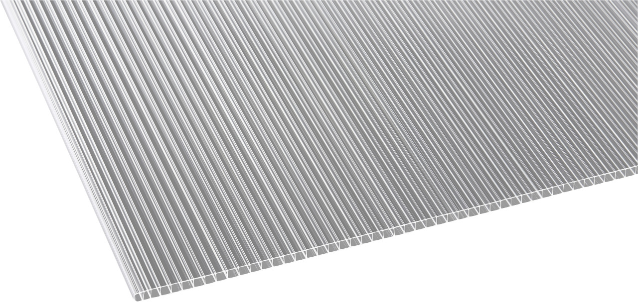 Gutta Polycarbonat-Doppelstegplatte 350 x 105 cm 10 mm klar von Gutta