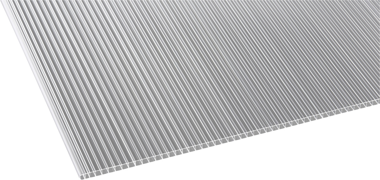 Gutta Polycarbonat-Doppelstegplatte 400 x 105 cm 10 mm klar von Gutta