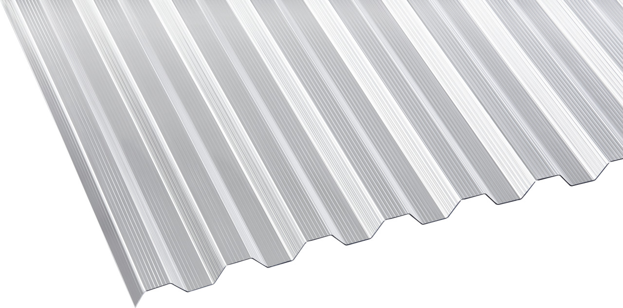 Gutta Polycarbonat-Wellplatte Trapez 76/18 700 x 95 cm 1,4 mm klar von Gutta