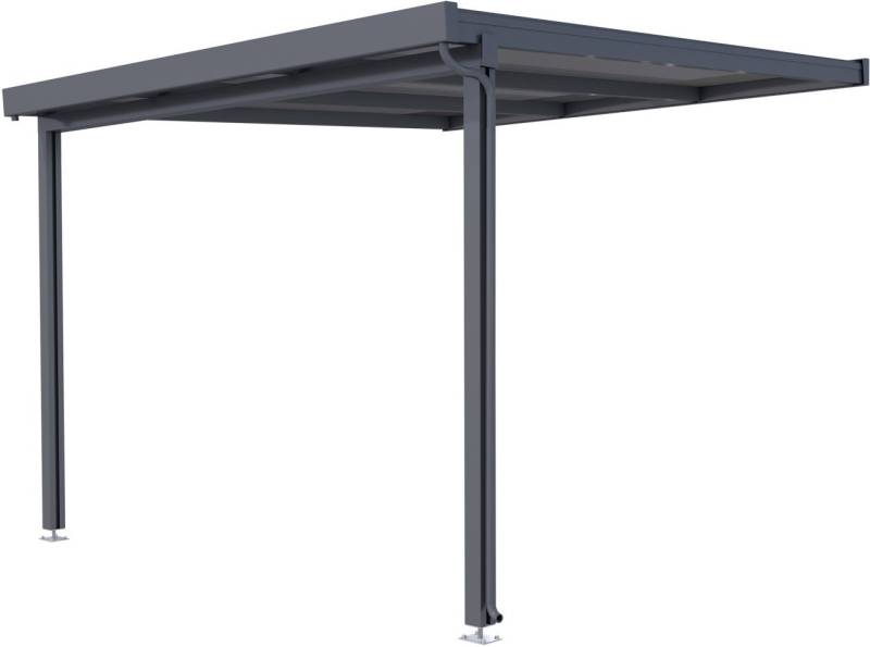 Gutta Premium Terrassendach 309,4 x 306 cm anthrazit PC klar 16 mm von Gutta