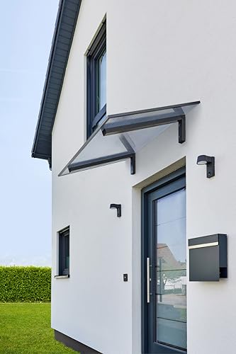 Gutta Pultvordach Haustürdach Vordachsystem PT/SE 150 x 98 x 34,5 cm Anthrazit Zebraplatte von Gutta