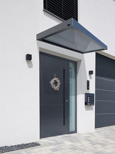 Gutta Rechteckvordach Haustürdach Vordachsystem Überdachung BS 3D-Line (200 x 90 cm) von Gutta