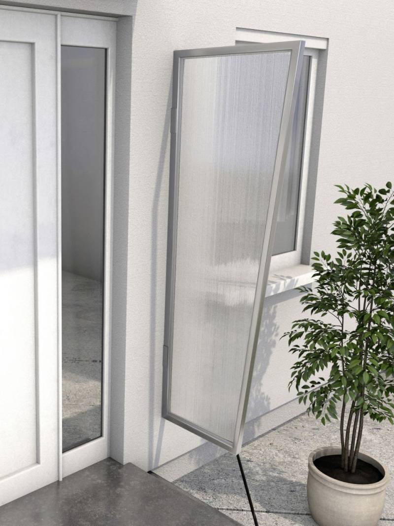 Gutta Seitenblende B2 Edelstahloptik, Polycarbonat klar von Gutta